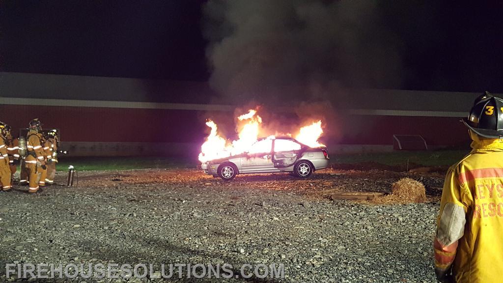 Car Fire training with 31